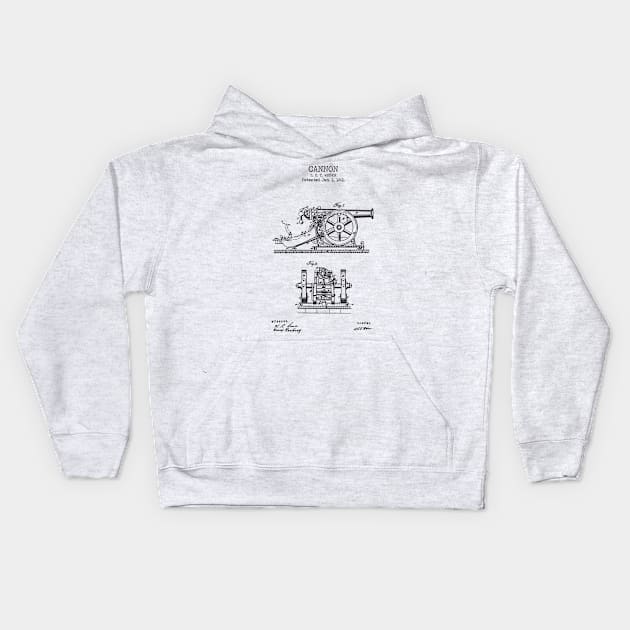 CANNON patent Kids Hoodie by Dennson Creative